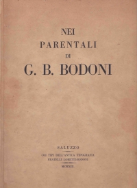 Nei Parentali di G. B.  Bodoni